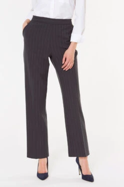 Straight Leg Stripe Pull On Trousers