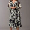 Large Floral Print Mesh Wrap Belt Dress -Mod Vanta Sales Store 22 09 06 BonMarche LorraineKelly SHOT002 0069