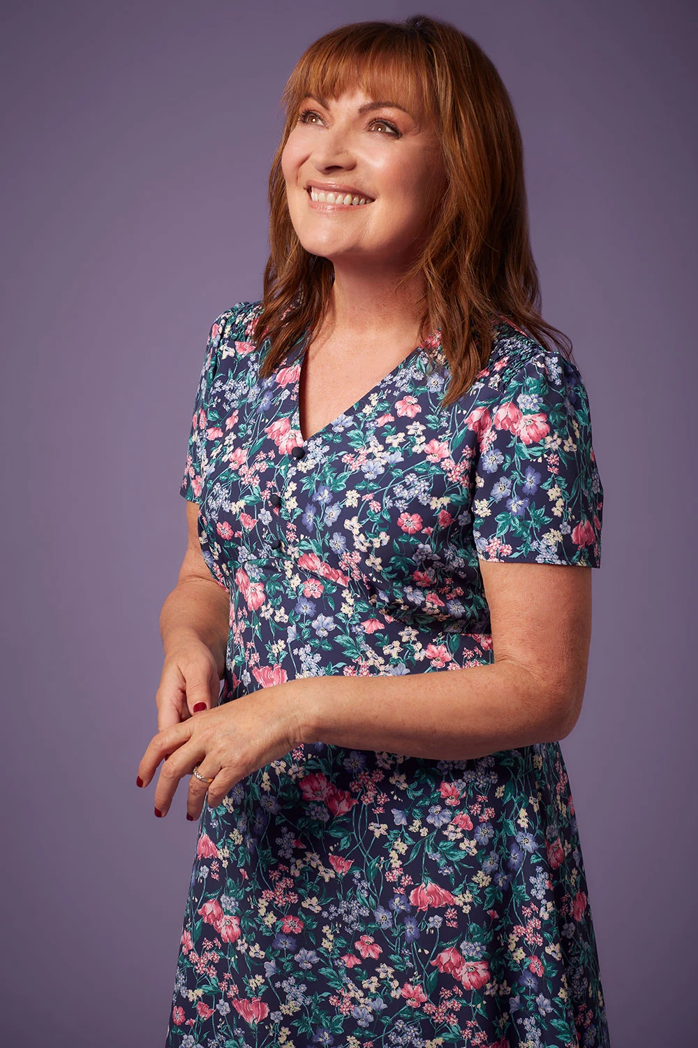 Floral Print Tea Dress With Shirred Shoulder Detail 7 Floral Print Tea Dress With Shirred Shoulder Detail - Image 5