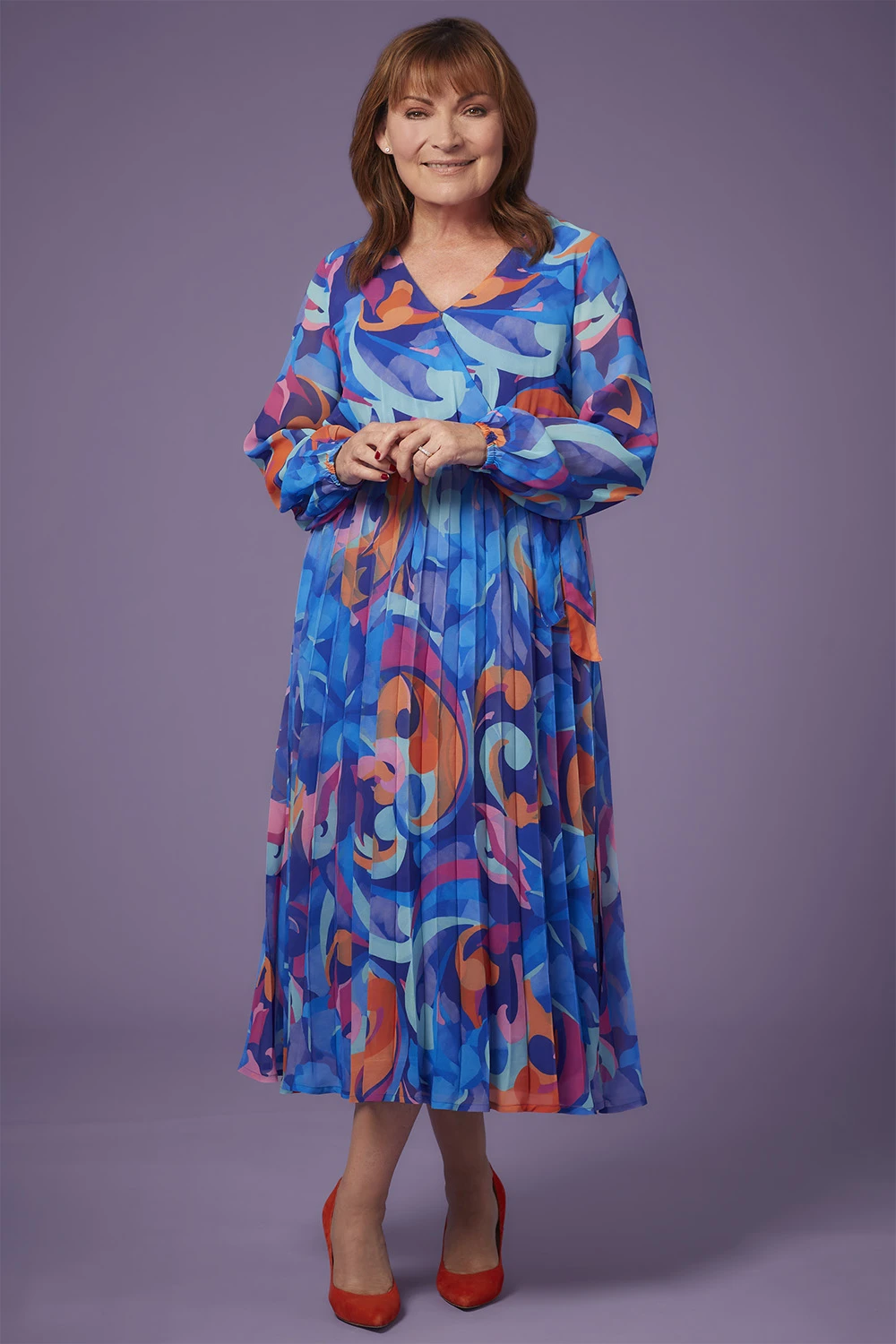 Floral Swirl Design Wrap Dress With Belt 3 Floral Swirl Design Wrap Dress With Belt