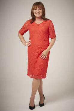 Short Sleeve Lace Dress -Mod Vanta Sales Store 22 11 08 BonMarche LorraineKelly SHOT023 06411