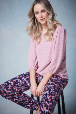 Animal Print Jersey Harem Pants