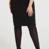 Plain Textured Jersey Pencil Skirt 2 Plain Textured Jersey Pencil Skirt -Mod Vanta Sales Store 900066807 alt1