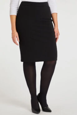 Plain Textured Jersey Pencil Skirt -Mod Vanta Sales Store 900066807 alt3