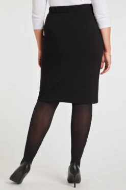 Plain Textured Jersey Pencil Skirt -Mod Vanta Sales Store 900066807 alt4