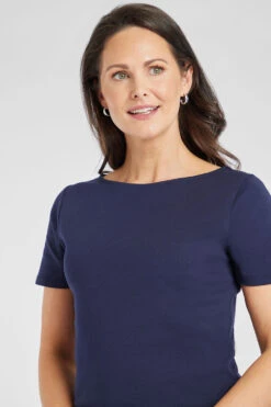 Boat Neck Plain T-Shirt -Mod Vanta Sales Store 900160653 alt41