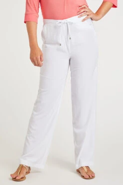 Wide Leg Plain Trousers