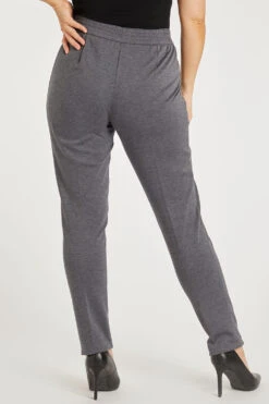 Tapered Leg Plain Ponte Trousers -Mod Vanta Sales Store 900224733 alt4