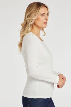 Long Sleeve Scoop Neck Plain T-Shirt -Mod Vanta Sales Store 900249044 alt3