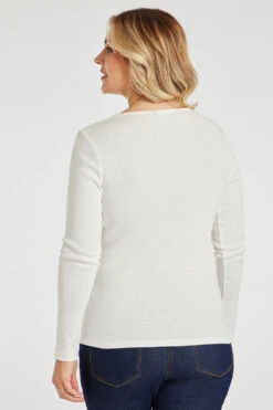 Long Sleeve Scoop Neck Plain T-Shirt -Mod Vanta Sales Store 900249044 alt4