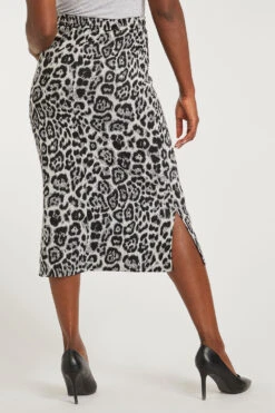 Animal Print Jacquard Straight Skirt -Mod Vanta Sales Store 900265307 alt5