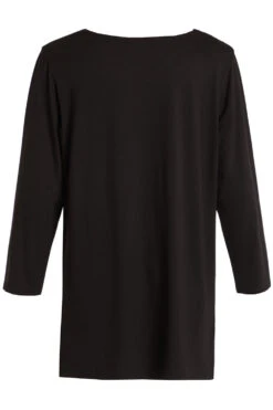 3/4 Sleeve Mixed Dash Woven Front Top -Mod Vanta Sales Store 900267407 alt2