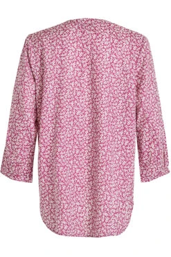 Notch Neck Overhead Ditsy Lurex Stripe Blouse -Mod Vanta Sales Store 900267618 alt2