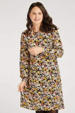 Ditsy Print Soft Touch Swing Dress -Mod Vanta Sales Store 900267807 alt3