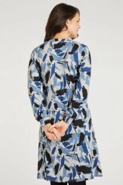 Large Dash Print Soft Touch Swing Dress -Mod Vanta Sales Store 900267933 alt5