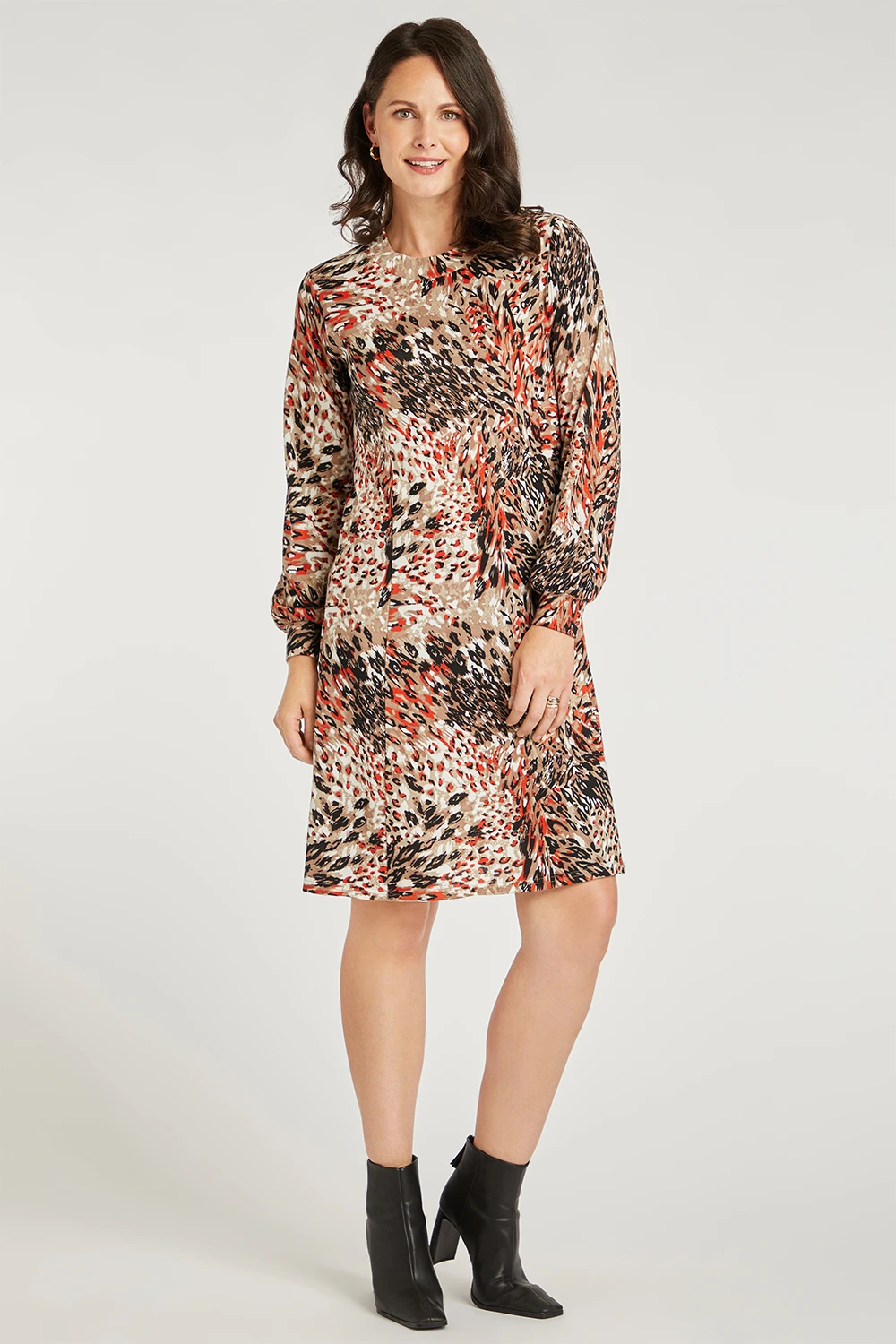 Rust Animal Print Soft Touch Dress 7 Rust Animal Print Soft Touch Dress - Image 5