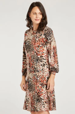 Rust Animal Print Soft Touch Dress 14 Rust Animal Print Soft Touch Dress -Mod Vanta Sales Store 900268073 alt4