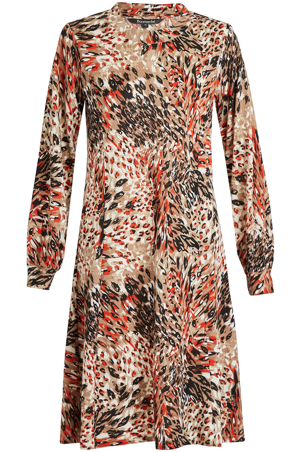 Rust Animal Print Soft Touch Dress 4 Rust Animal Print Soft Touch Dress - Image 2