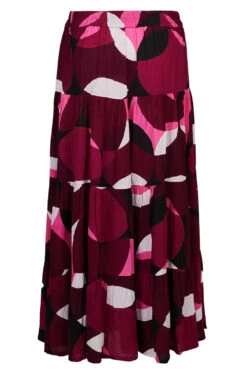 Circle Print Crinkle Tiered Skirt -Mod Vanta Sales Store 900286463 alt2