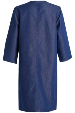 3/4 Sleeve Collarless Dress With Pocket Detail -Mod Vanta Sales Store 900287226 alt2