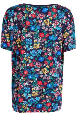 Short Sleeve Ditsy Flower Design Top -Mod Vanta Sales Store 900288453 alt2