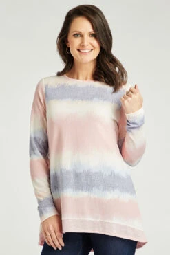 Long Sleeve Striped Soft Touch Tunic 18 Long Sleeve Striped Soft Touch Tunic -Mod Vanta Sales Store 900289163 alt31