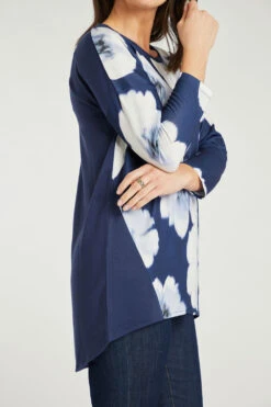 3/4 Sleeve Large Floral Print Soft Touch Tunic 17 3/4 Sleeve Large Floral Print Soft Touch Tunic -Mod Vanta Sales Store 900289253 alt6