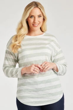 Long Sleeve Printed Stripe T-Shirt