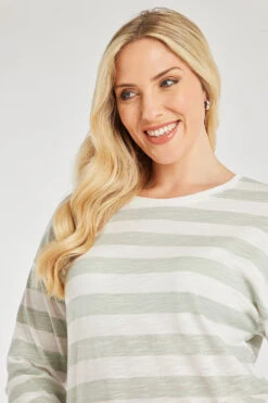 Long Sleeve Printed Stripe T-Shirt -Mod Vanta Sales Store 900290177 alt6