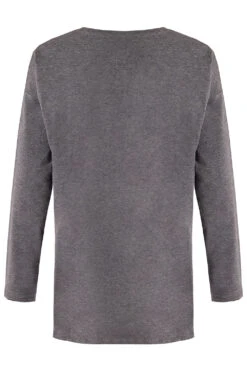 Long Sleeve Fleur Top With Flock And Foil Detail -Mod Vanta Sales Store 900290315 alt2