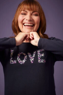 Long Sleeve Embroidered Love Sweatshirt -Mod Vanta Sales Store 9002906205