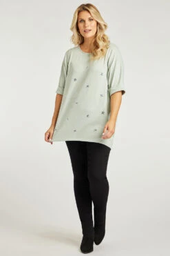 3/4 Sleeve Sequin Star Soft Touch Top -Mod Vanta Sales Store 900290977 alt11