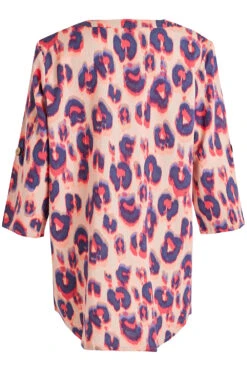 3/4 Sleeve Longline Animal Print Tunic 13 3/4 Sleeve Longline Animal Print Tunic -Mod Vanta Sales Store 900291863 alt2