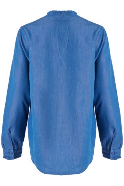 Long Sleeve Denim Frill Collared Shirt -Mod Vanta Sales Store 900292026 alt2