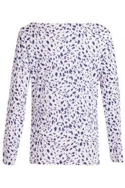 Long Sleeve Mixed Dash Print Top -Mod Vanta Sales Store 900292944 alt2