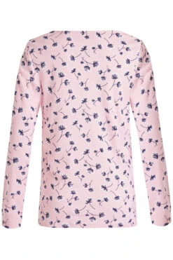 Long Sleeve Dandelion Print Square Neck Top -Mod Vanta Sales Store 900293462 alt2