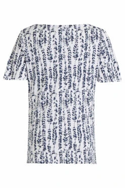 Short Sleeve Wild Seed Print Boat Neck Top -Mod Vanta Sales Store 900293644 alt2