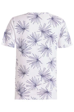 Short Sleeve Linear Fan Print Top -Mod Vanta Sales Store 900293993 alt2