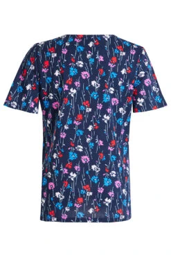 Short Sleeve Ditsy Print Scoop Neck Top -Mod Vanta Sales Store 900294253 alt2