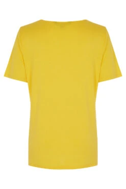 Short Sleeve Plain Notch Neck Top -Mod Vanta Sales Store 900294397 alt2