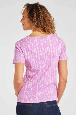 Short Sleeve Wild Seed Printed Square Neck Top -Mod Vanta Sales Store 900295363 alt41