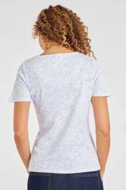 Short Sleeve Mono Animal Print Square Neck Top 11 Short Sleeve Mono Animal Print Square Neck Top -Mod Vanta Sales Store 900295409 alt41