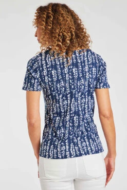 Short Sleeve Wild Seed Print Square Neck Top -Mod Vanta Sales Store 900296053 alt41