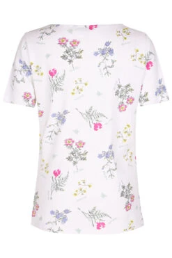 Short Sleeve Wild Flower Print Square Neck Top -Mod Vanta Sales Store 900296144 alt2