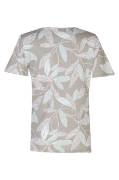 Green Dotty Leaf Print Scoop Neck Top -Mod Vanta Sales Store 900298439 alt2