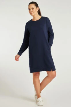 DASH - Plain Brushback Sweater Dress -Mod Vanta Sales Store 900301553 alt1
