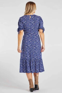 Ditsy Floral Dress With Tie Sleeves -Mod Vanta Sales Store 900308253 alt41