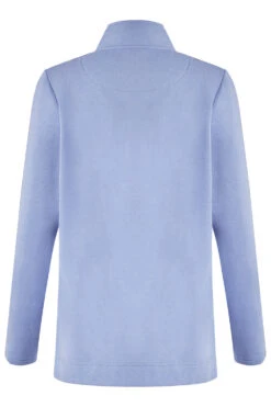 Long Sleeve Embroidered Floral Funnel Neck Sweatshirt -Mod Vanta Sales Store 900308709 alt2