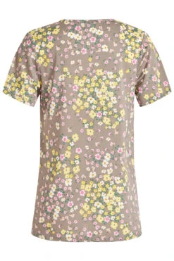 Short Sleeve Ditsy Print Plisse Top -Mod Vanta Sales Store 900309039 alt2