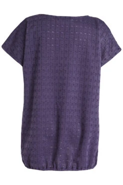 Short Sleeve Jersey Broderie Bubble Hem Top -Mod Vanta Sales Store 900309253 alt2